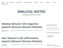 Tablet Screenshot of biblicalnotes.com